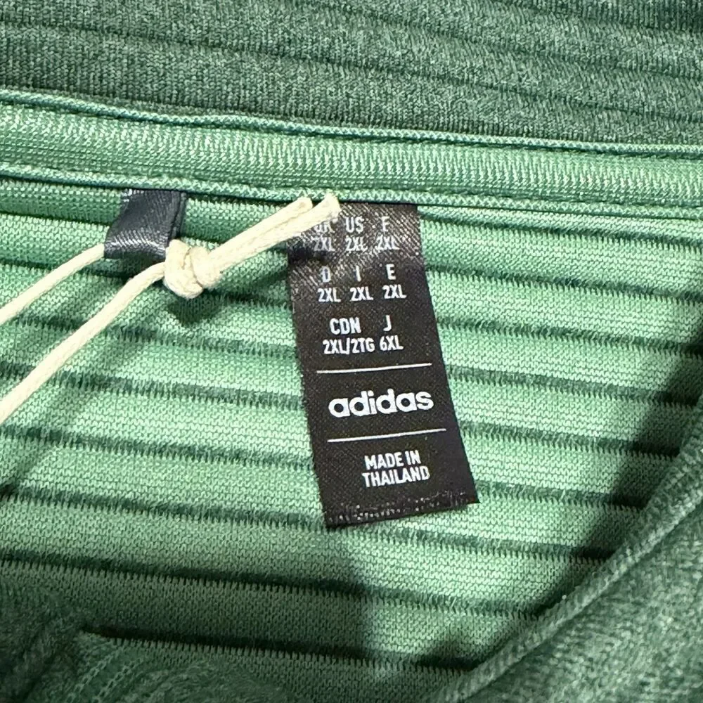 Adidas Golf ULT365 Textured 1/4 Zip Pullover Green 2XL NWT IW1390 READ!